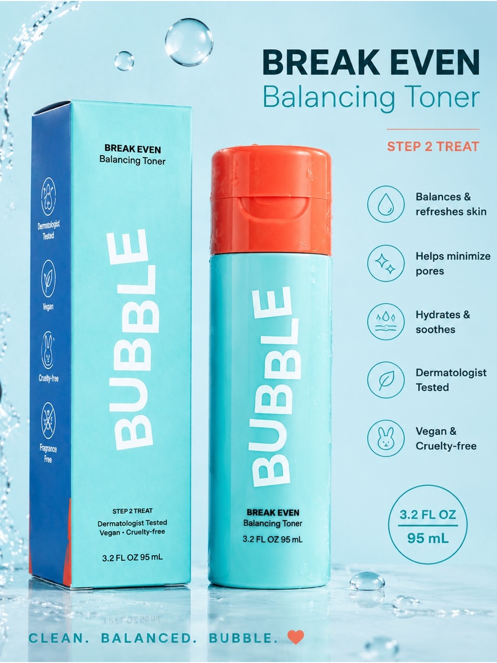 Bubble Break Even Balancing Toner 3.2 fl oz / 95 mL